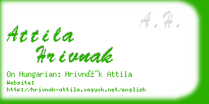 attila hrivnak business card